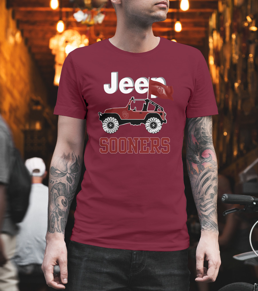 Jeep Sooners Ou Flag T-Shirt