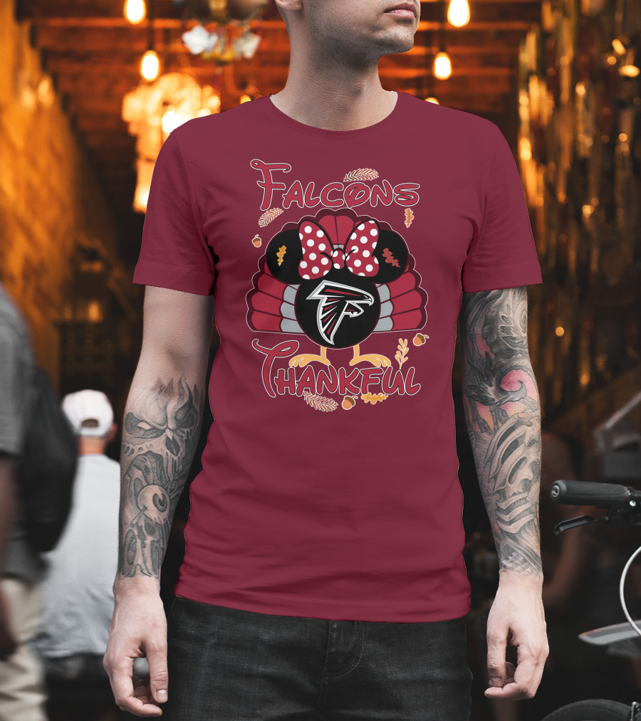 Falcons Thankful Minnie Thanksgiving Atlanta T-Shirt