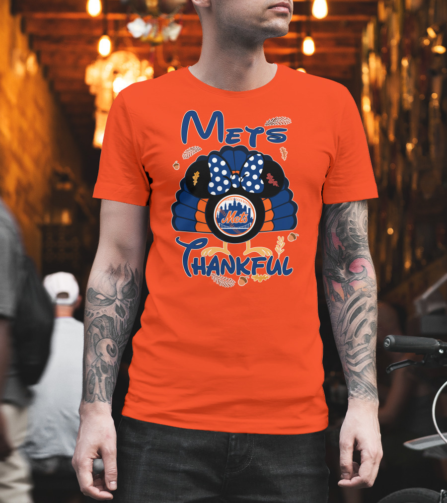 Mets Thankful Thanksgiving Minnie T-Shirt