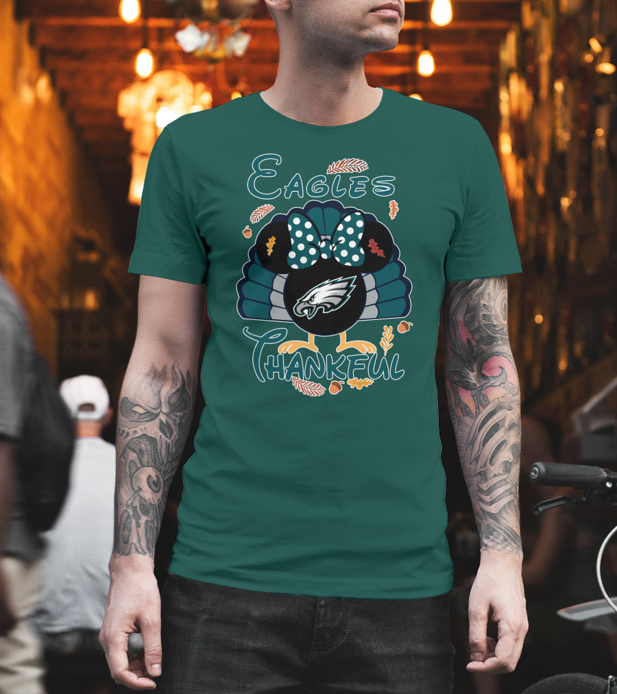 Eagles Thankful Philadelphia Minnie Thanksgiving T-Shirt