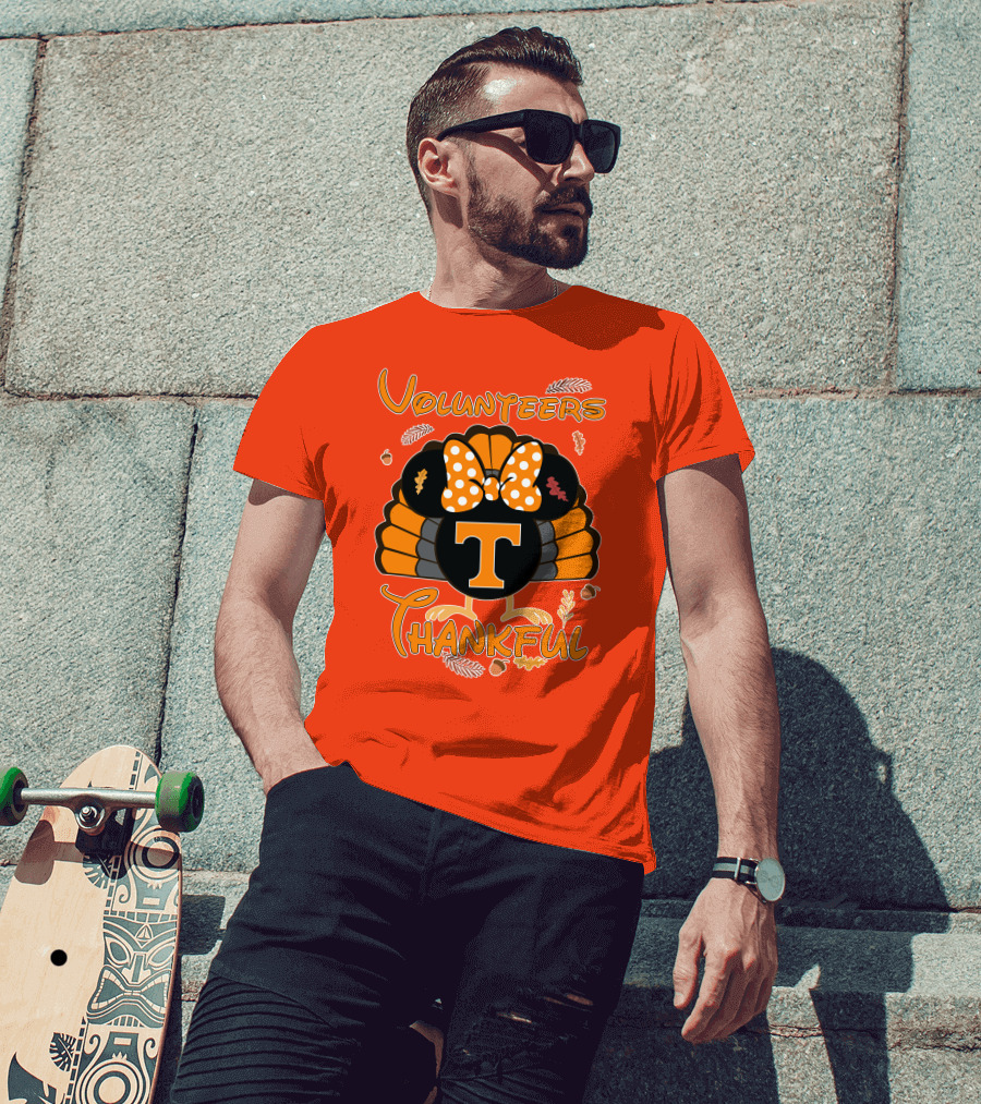 Volunteers Thankful Tennessee Minnie Thanksgiving T-Shirt