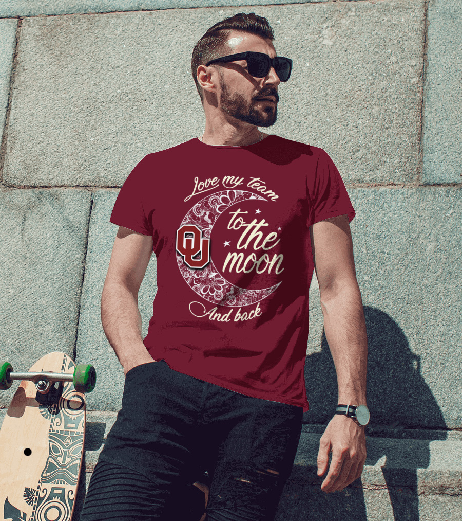 Oklahoma Sooners Ou Love My Team To The Moon And Back T-Shirt