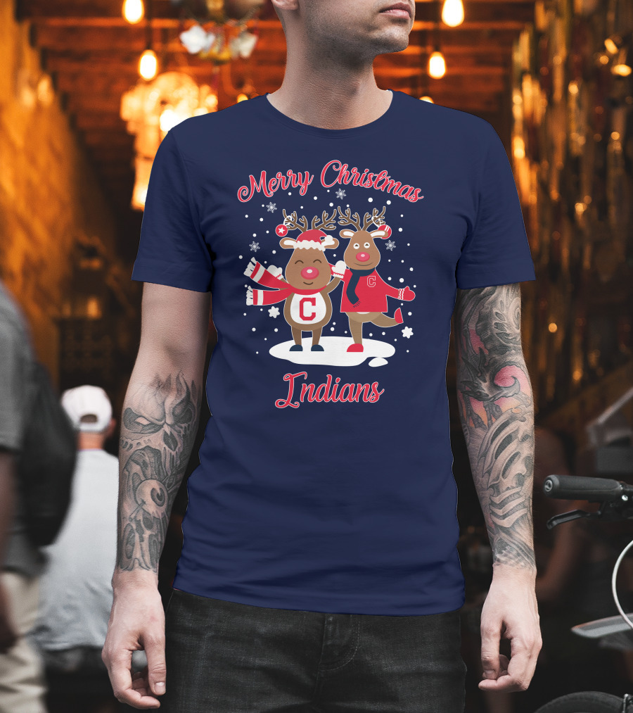 Merry Christmas Indians Reindeer with C T-Shirt