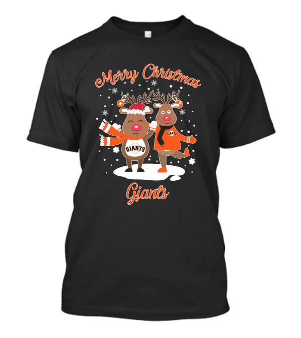 Merry Christmas Giants Reindeer Giants T-Shirt