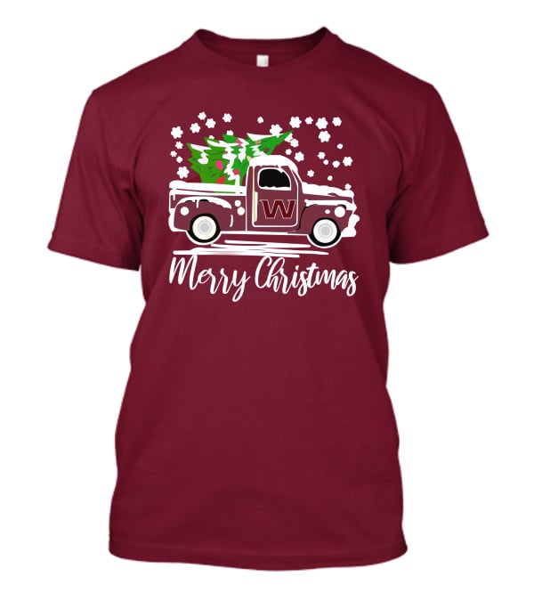 Washington Football Team Vintage Truck Merry Christmas T-Shirt