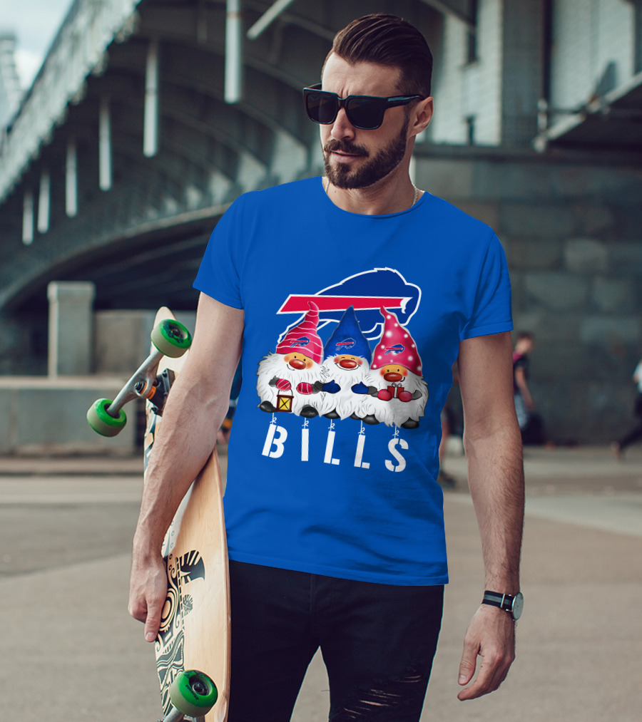 Buffalo Bills Happy Holidays Gnomes Christmas T-Shirt