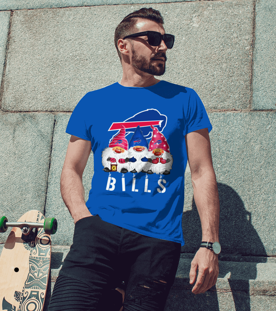 Buffalo Bills Happy Holidays Gnomes Christmas T-Shirt