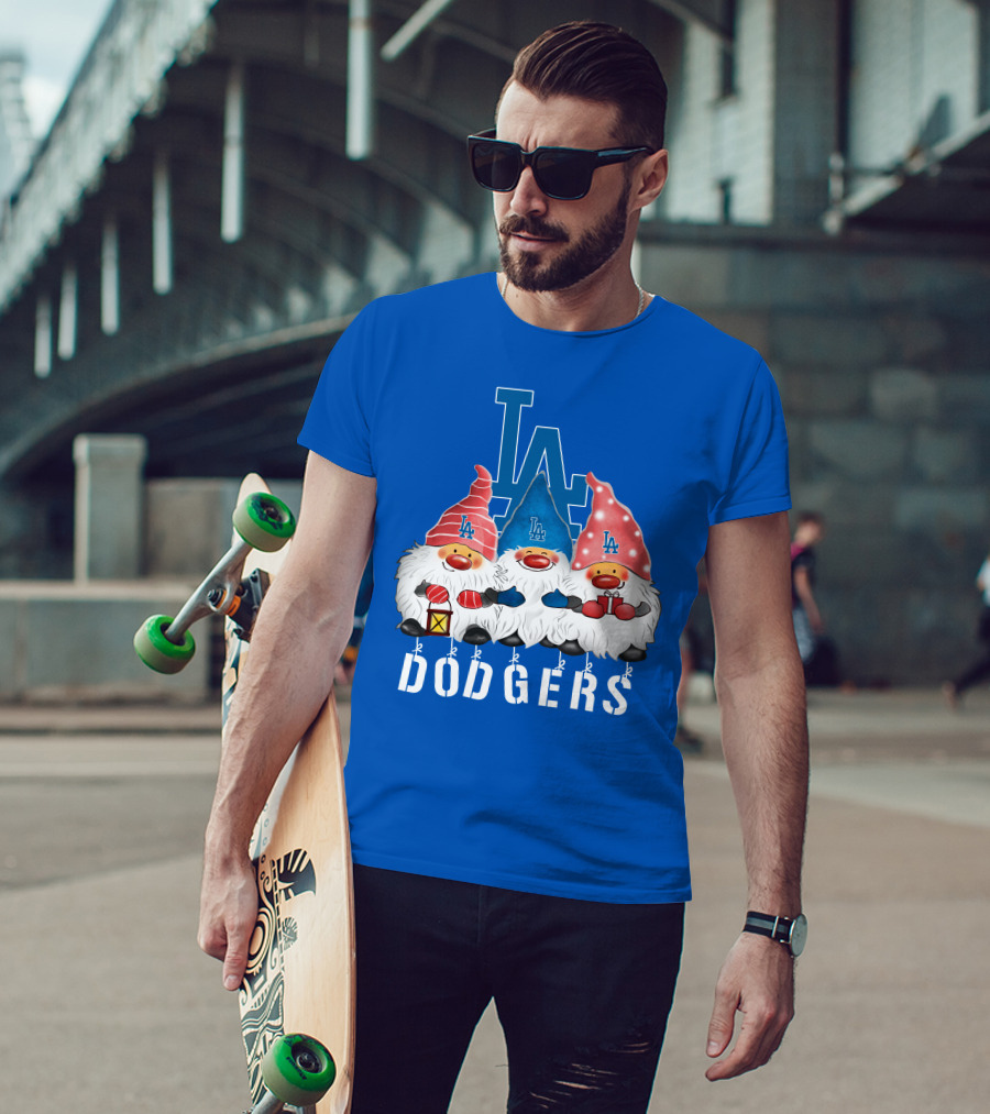 Los Angeles Dodgers Merry Christmas Happy Holidays Gnomes T-Shirt