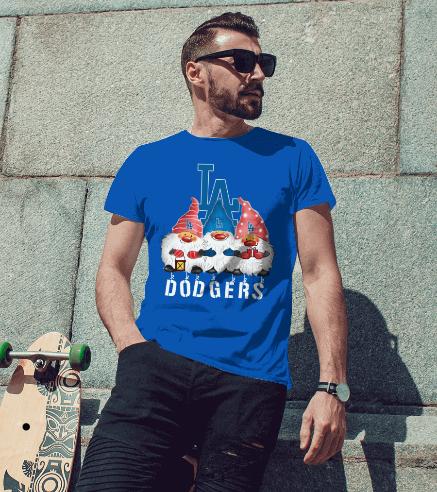 Los Angeles Dodgers Merry Christmas Happy Holidays Gnomes T-Shirt