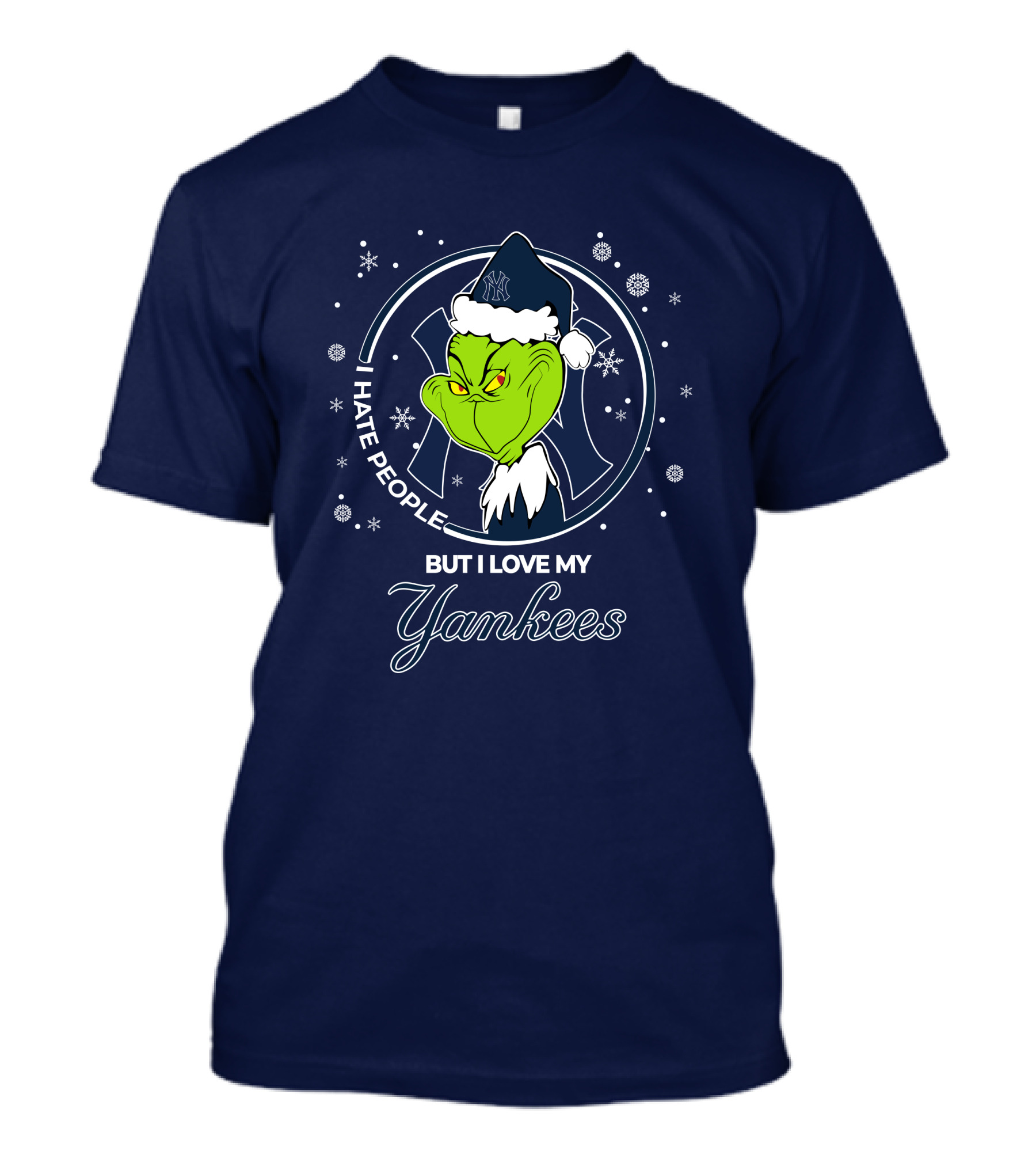 Christmas Grinch I Hate People But I Love My Yankees T-Shirt