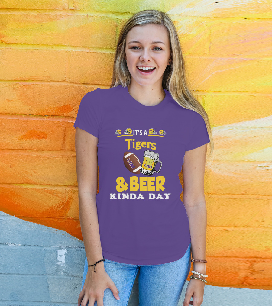 LSU Tigers Football And Beer Celebration Day T-Shirt