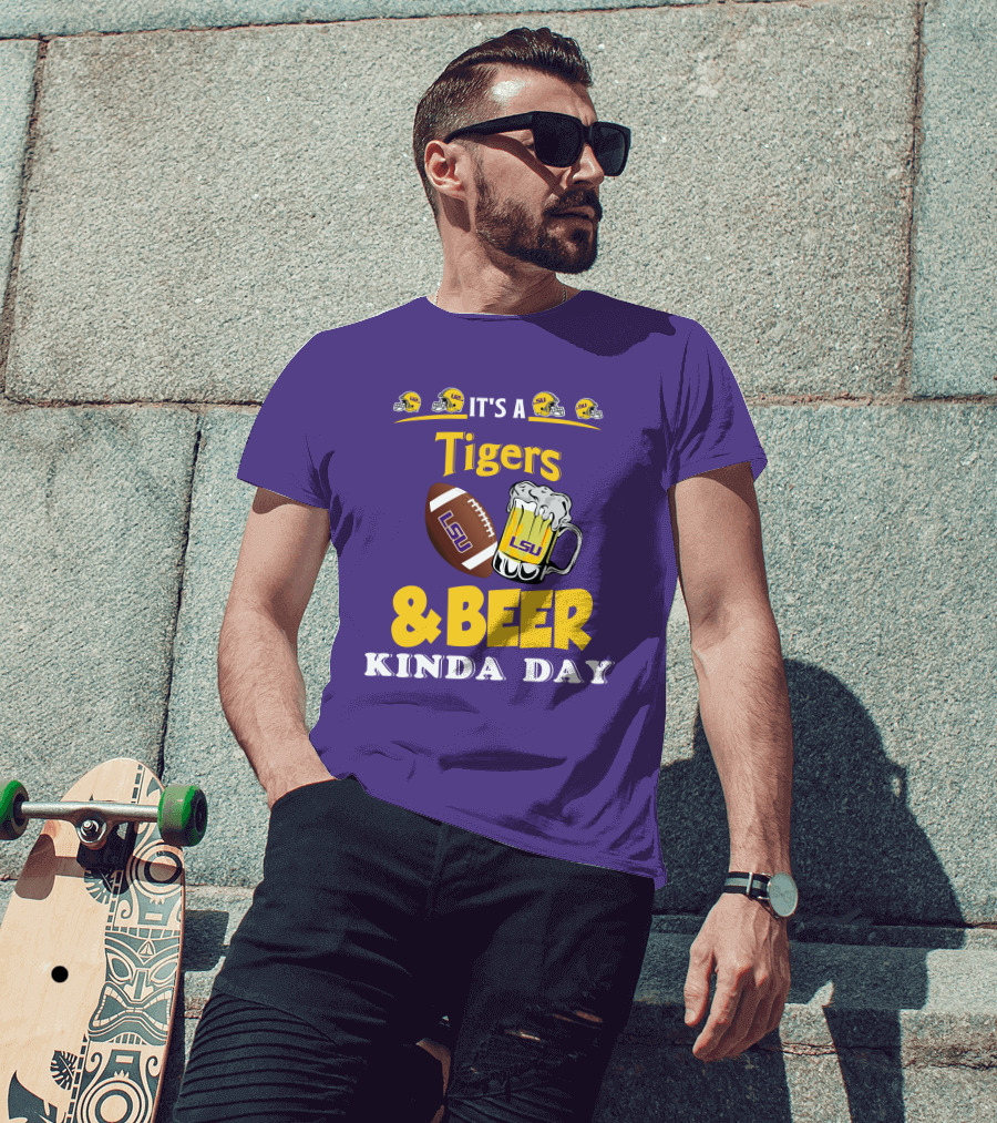 LSU Tigers Football And Beer Celebration Day T-Shirt