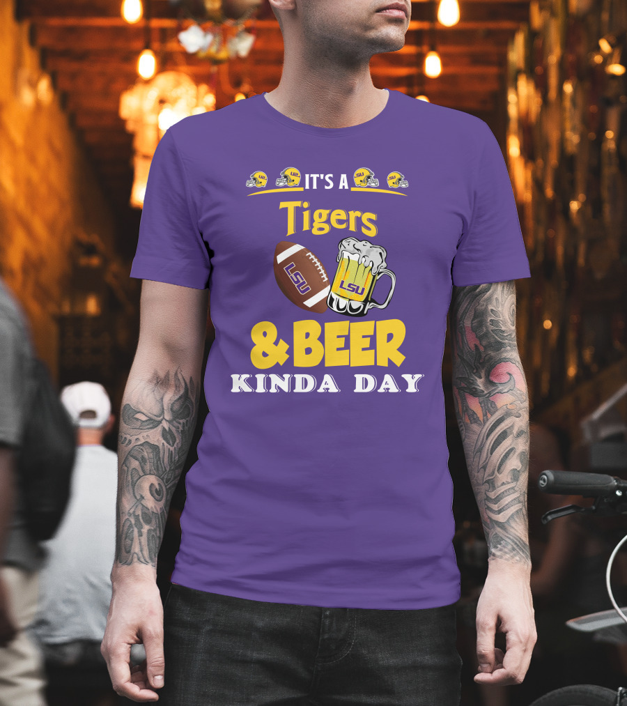 LSU Tigers Football and Beer Celebration Day T-Shirt
