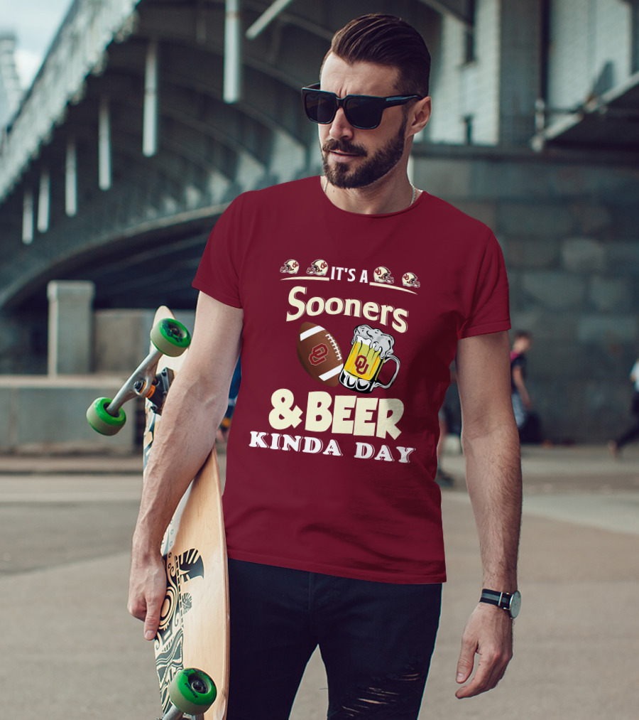 Oklahoma Sooners Football And Beer Kinda Day T-Shirt