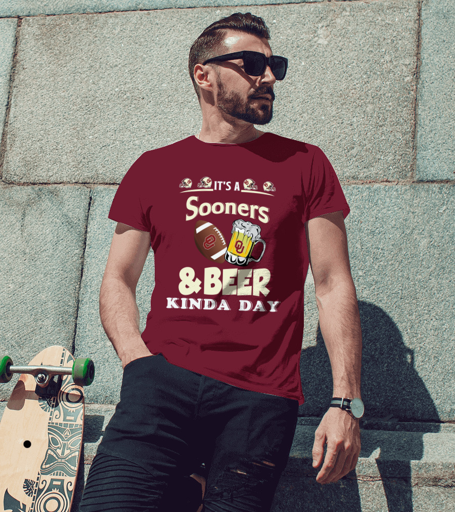 Oklahoma Sooners Football And Beer Kinda Day T-Shirt