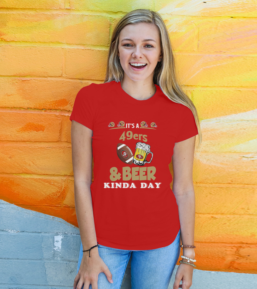 San Francisco 49ers Football And Beer Day T-Shirt