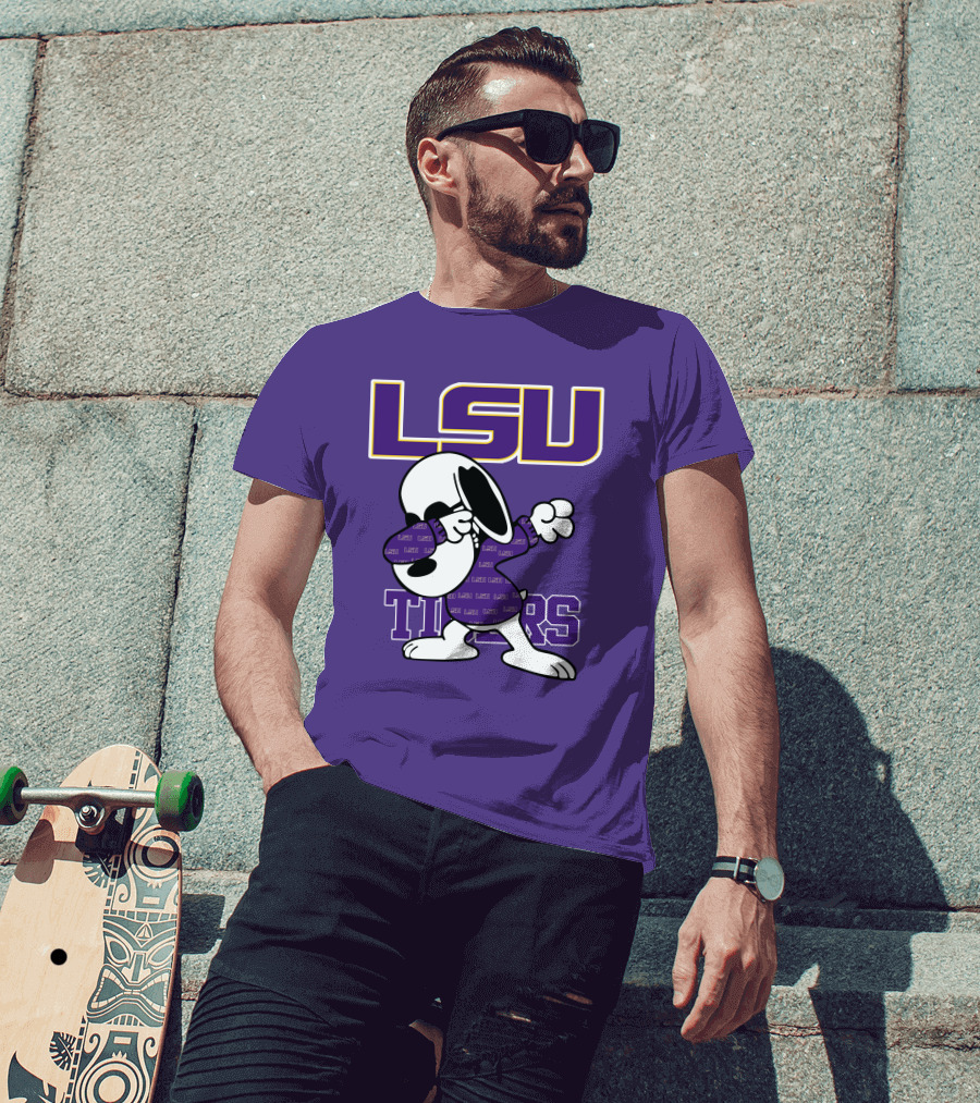 LSU Tigers Snoopy Dabbing T-Shirt