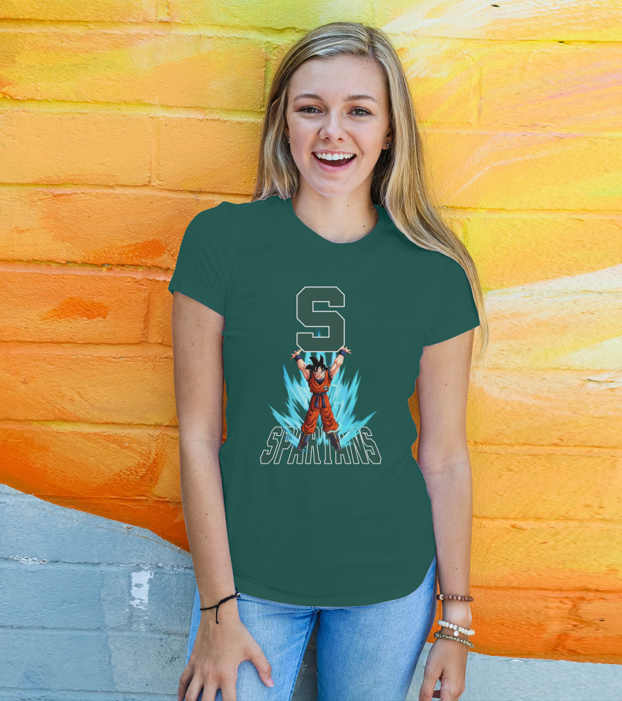 Michigan State Spartans Super Saiyan Goku Energy Burst T-Shirt