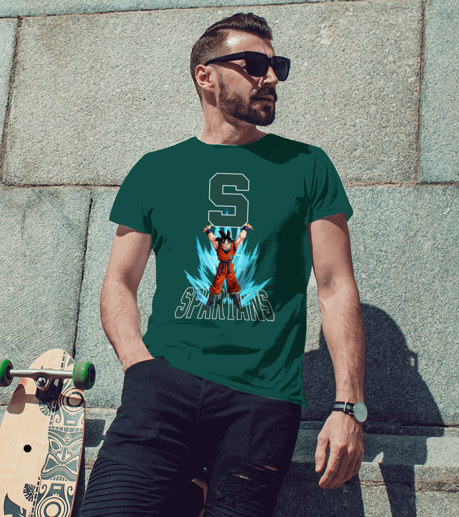 Michigan State Spartans Super Saiyan Goku Energy Burst T-Shirt