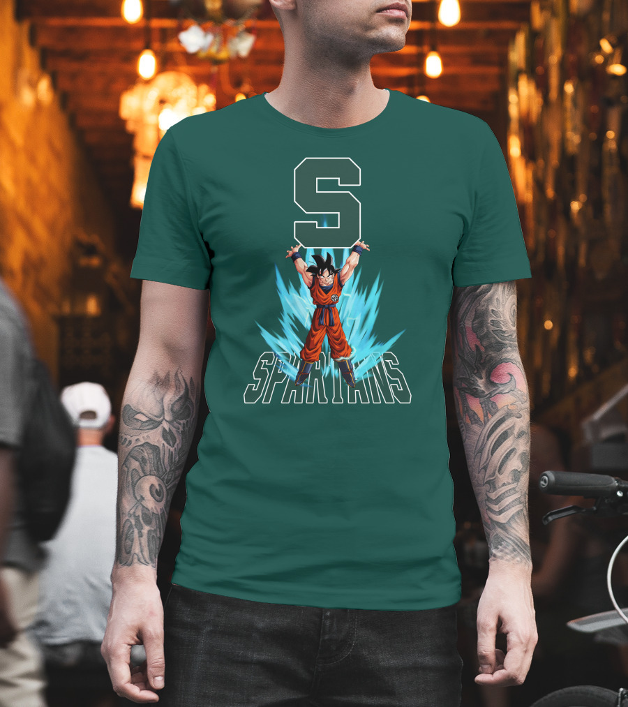 Michigan State Spartans Super Saiyan Goku Energy Burst T-Shirt
