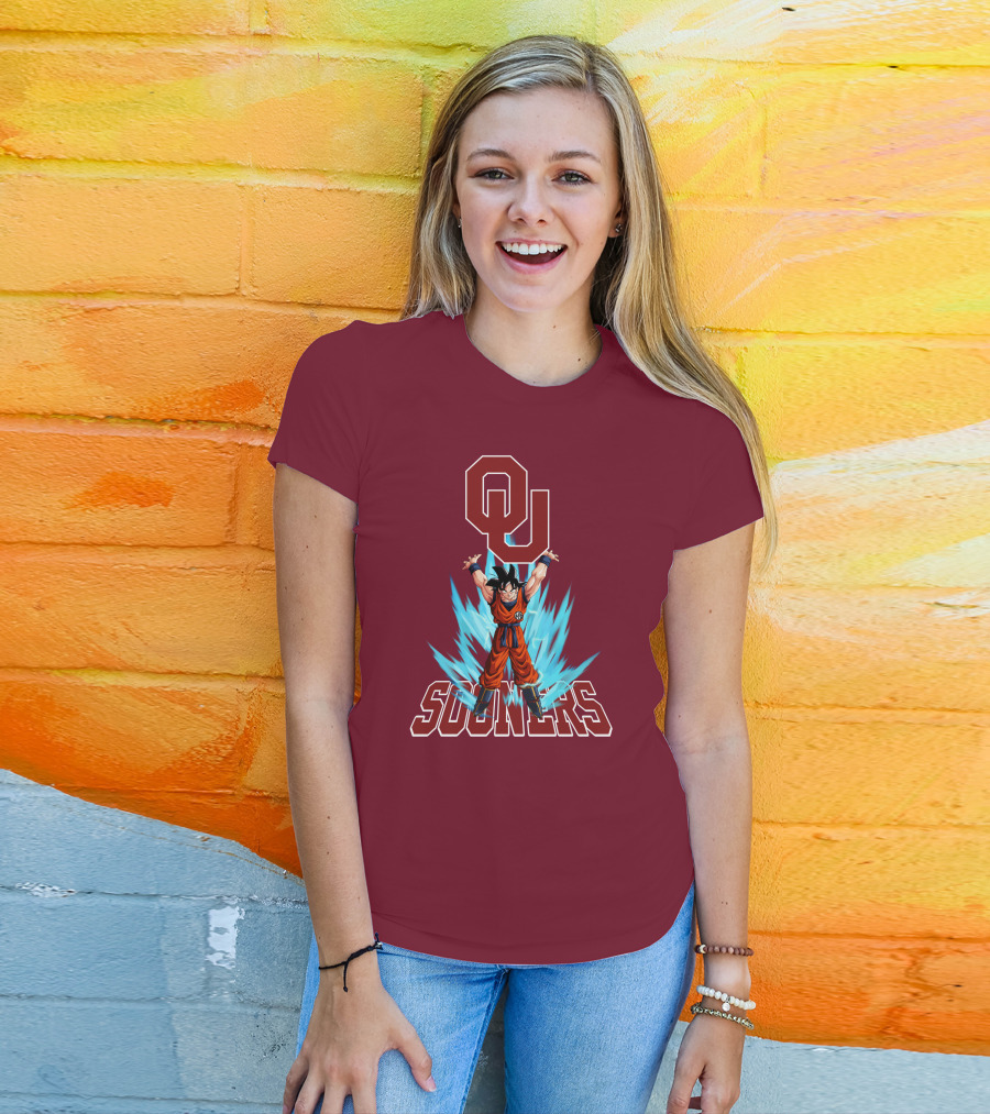 Oklahoma Sooners Ou Songoku Super Saiyan Energy Burst T-Shirt