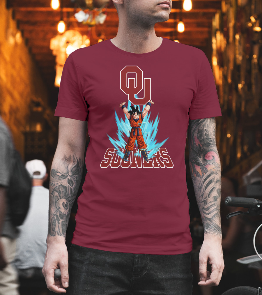Oklahoma Sooners Ou Songoku Super Saiyan Energy Burst T-Shirt