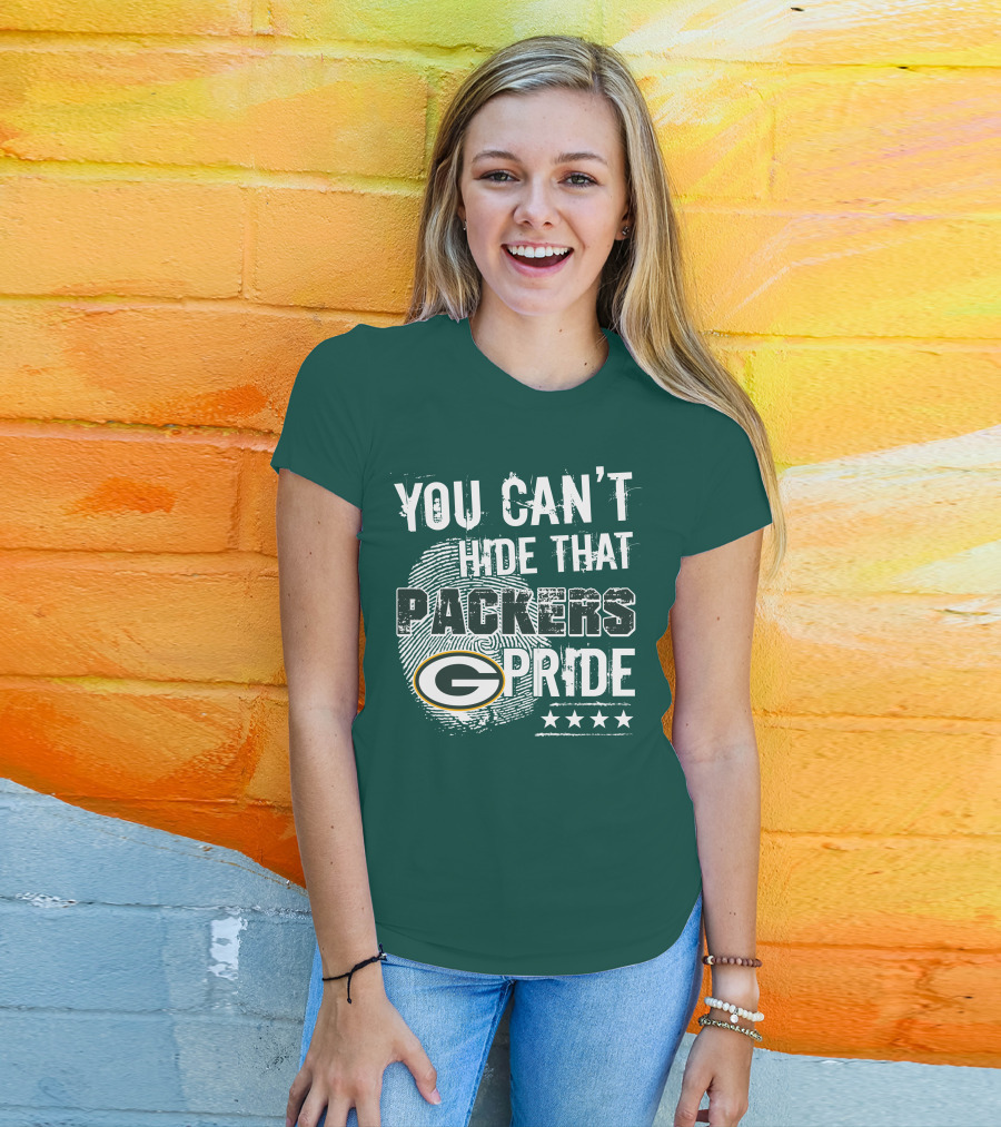 You Can't Hide That Packers Pride Green Bay G Logo Stars T-Shirt