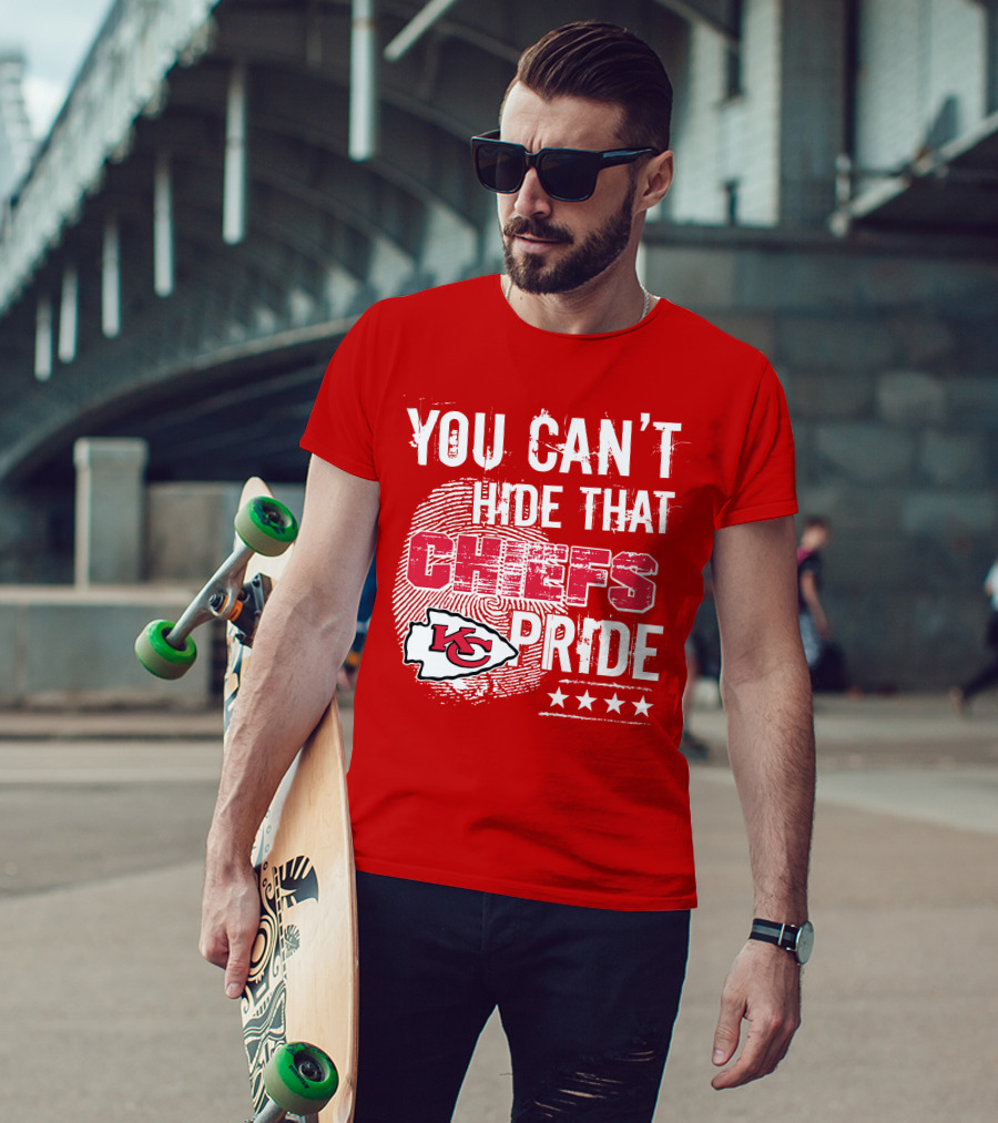You Can't Hide That Kansas City Chiefs Pride Kc Football Four Stars T-Shirt