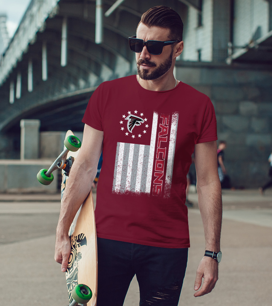Atlanta Falcons American Flag Stars And Stripes T-Shirt