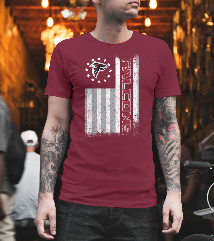 Atlanta Falcons American Flag Stars And Stripes T-Shirt