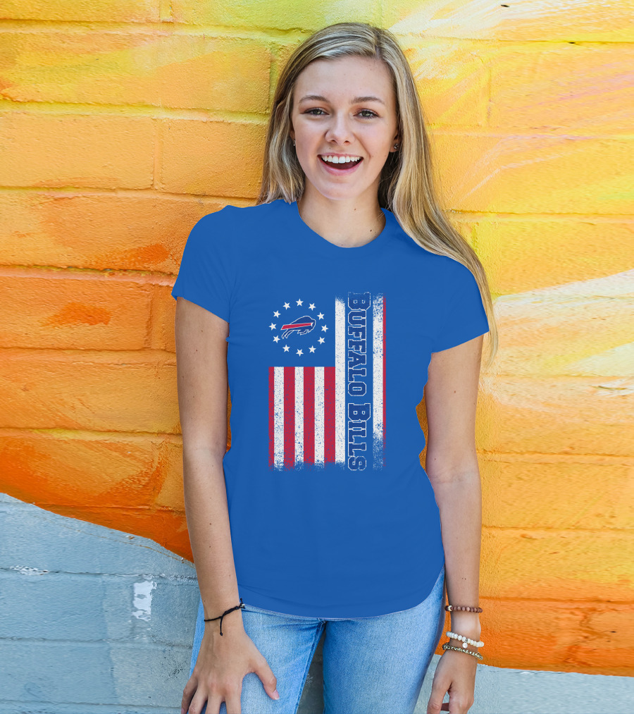 Buffalo Bills American Flag Stars And Stripes T-Shirt