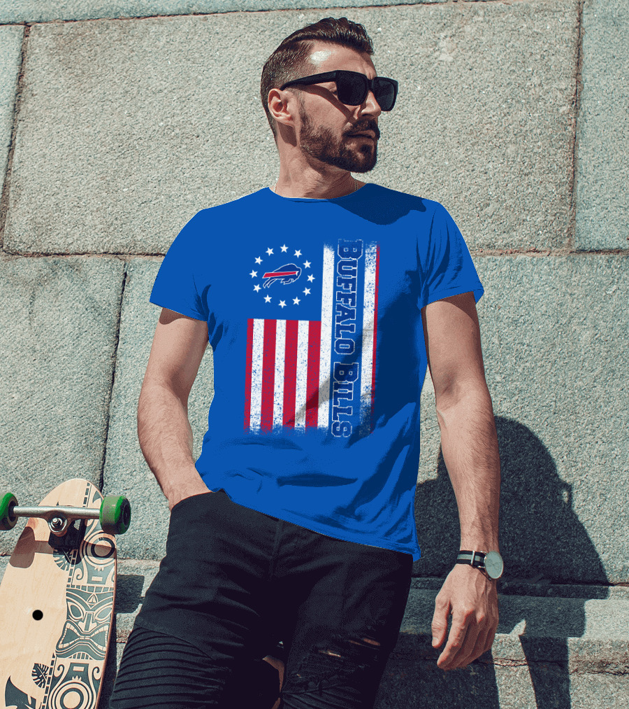 Buffalo Bills American Flag Stars And Stripes T-Shirt