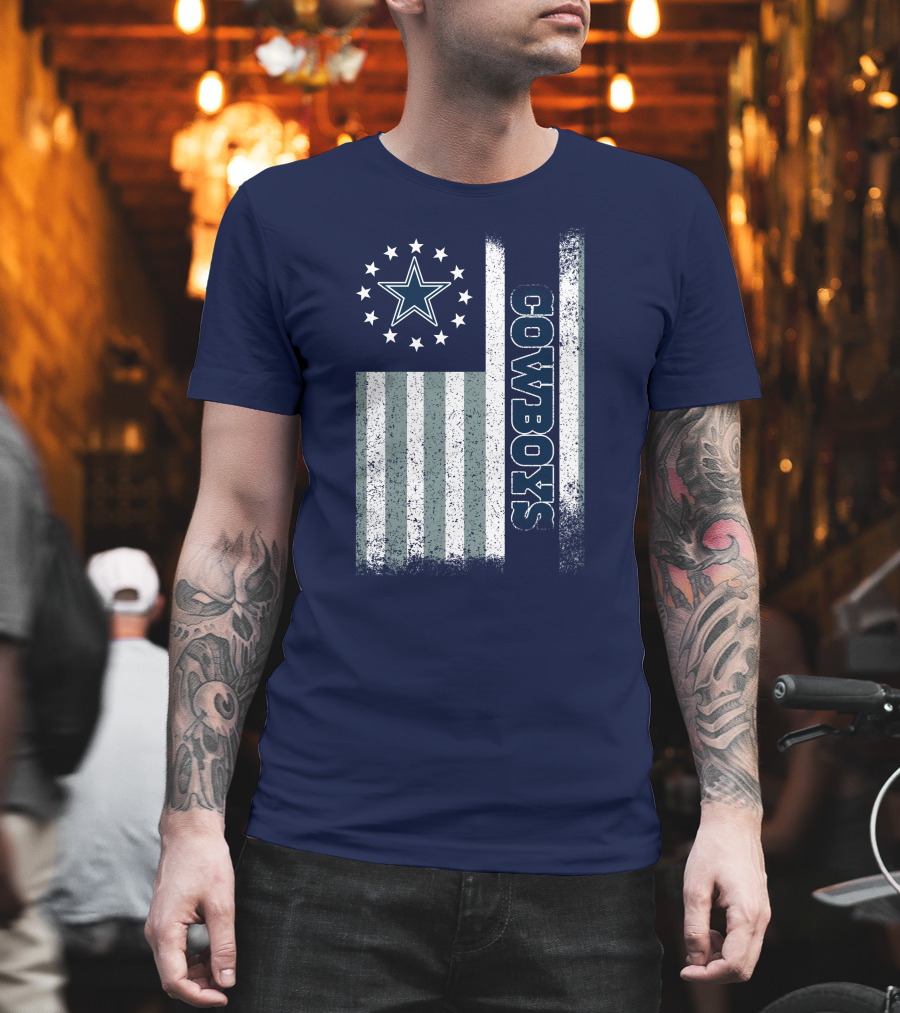 Dallas Cowboys American Flag Star Stripes T-Shirt