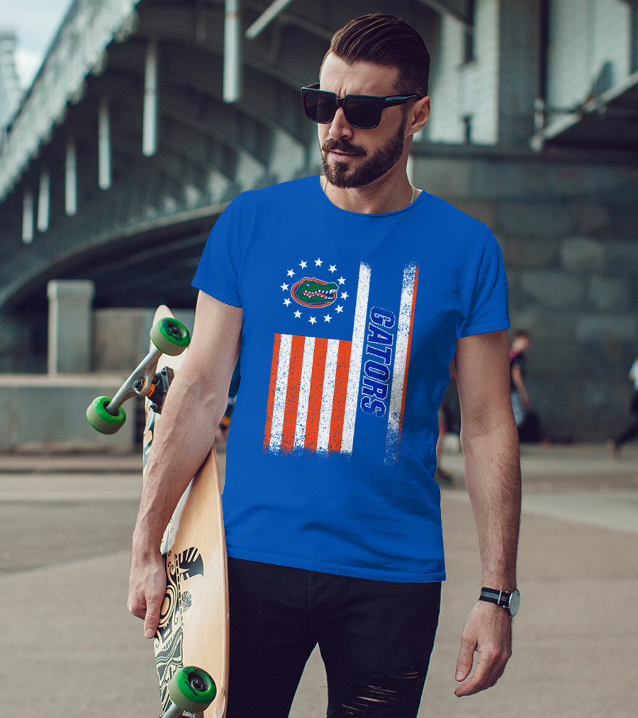 Florida Gators American Flag Stars And Stripes Gators T-Shirt