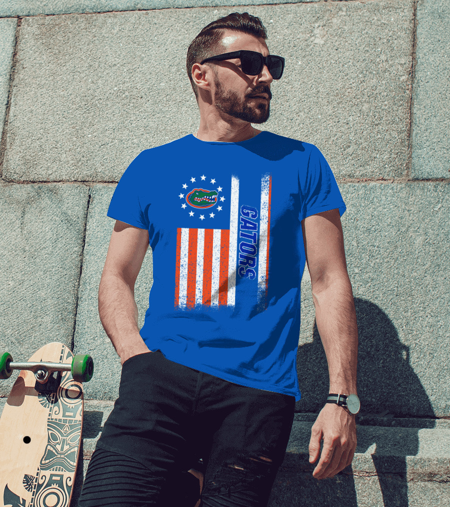 Florida Gators American Flag Stars And Stripes Gators T-Shirt