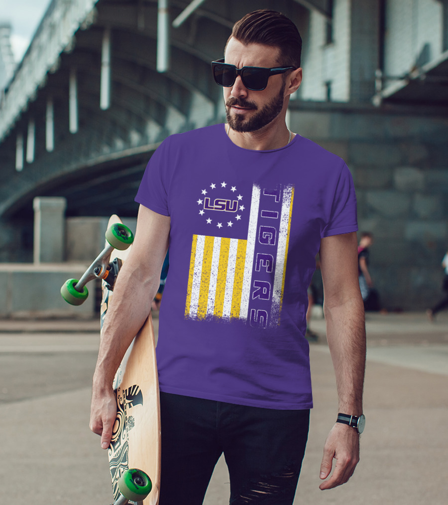 Lsu Tigers Stars And Stripes T-Shirt