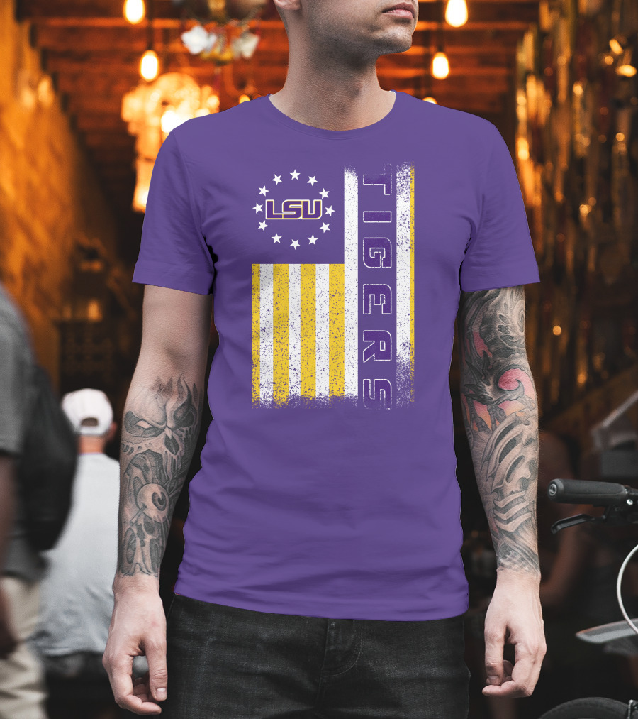 Lsu Tigers Stars And Stripes T-Shirt