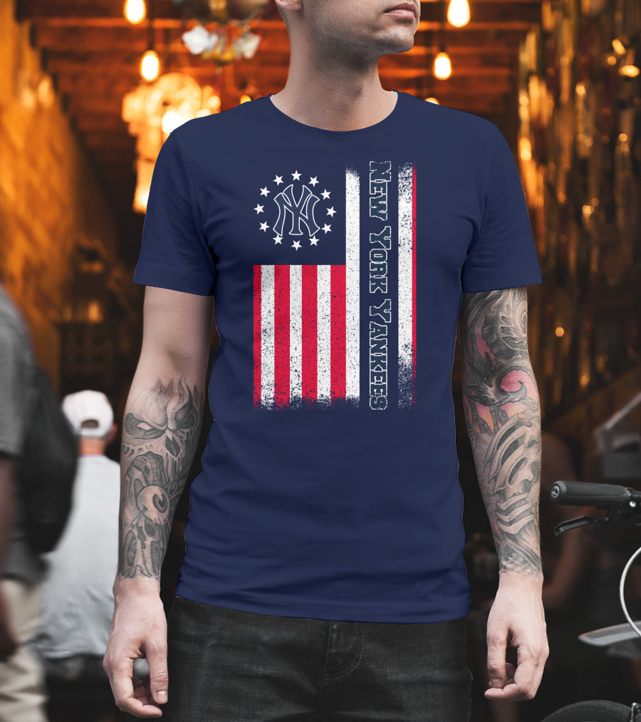 New York Yankees American Flag Stars And Stripes T-Shirt