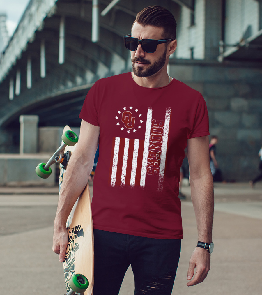 Oklahoma Sooners Ou Stars And Stripes Flag T-Shirt