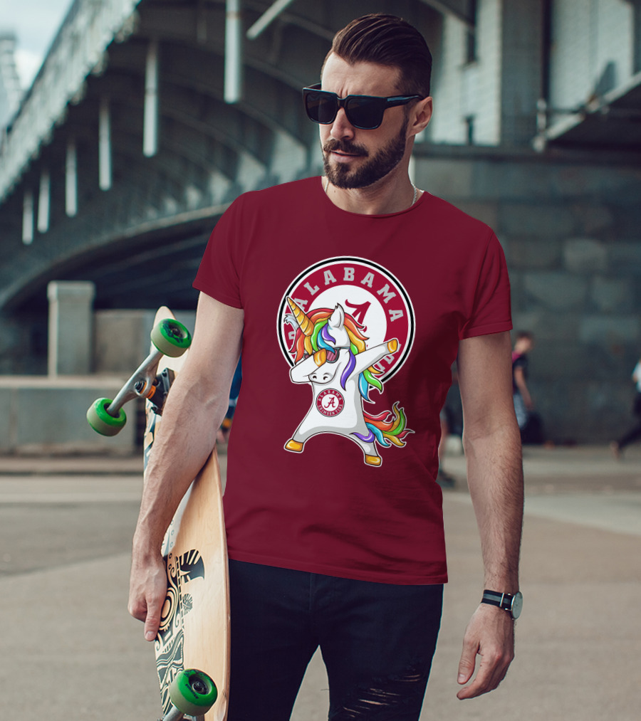 Alabama Crimson Tide Dabbing Unicorn T-Shirt