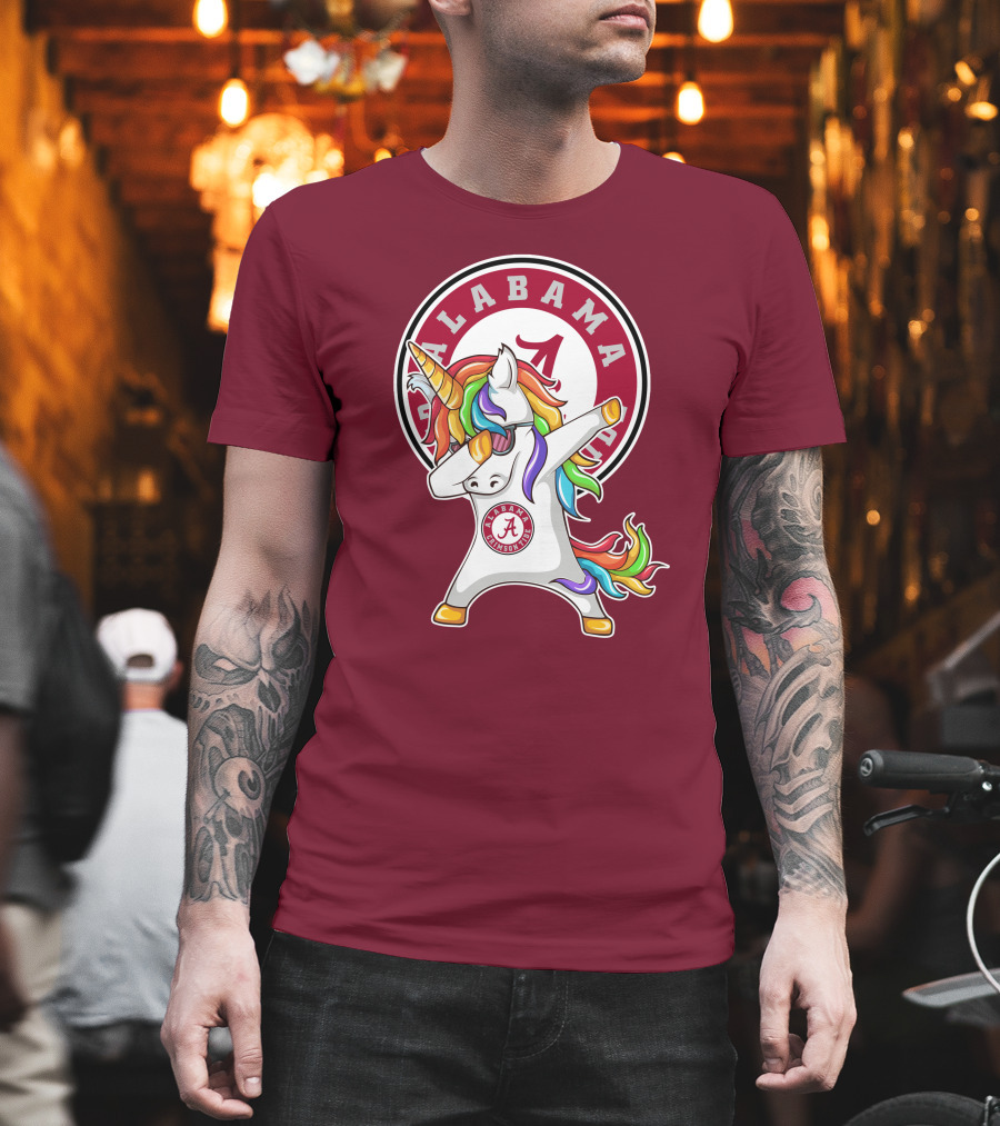 Alabama Crimson Tide Dabbing Unicorn T-Shirt