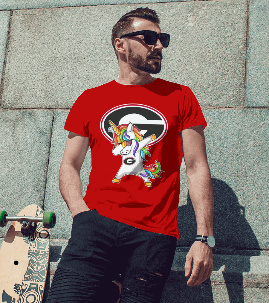 Georgia Bulldogs Dabbing Unicorn T-Shirt