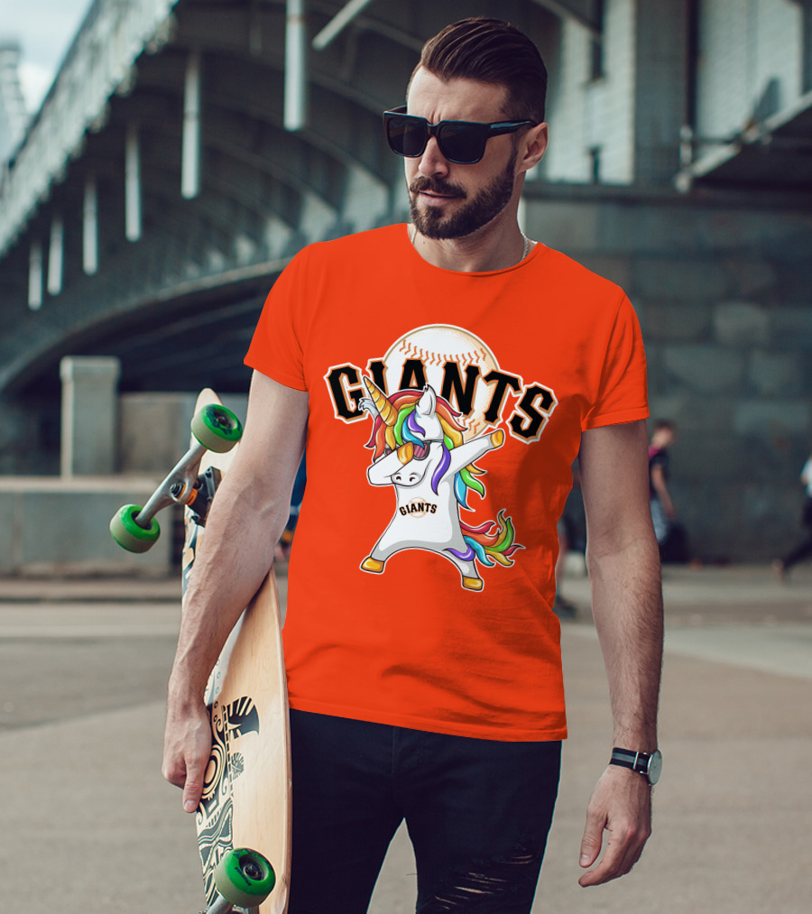 San Francisco Giants Unicorn Dabbing Baseball T-Shirt