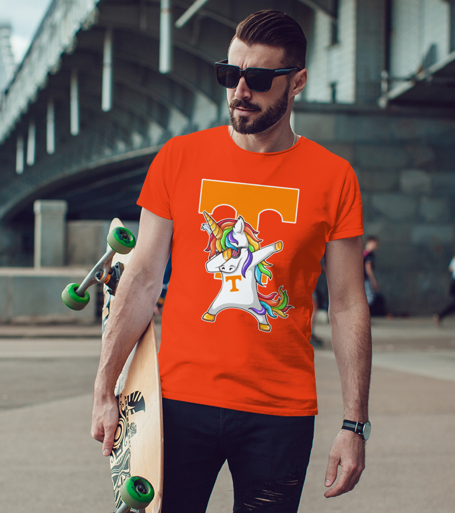 Tennessee Volunteers Dabbing Unicorn With Iconic Orange T T-Shirt