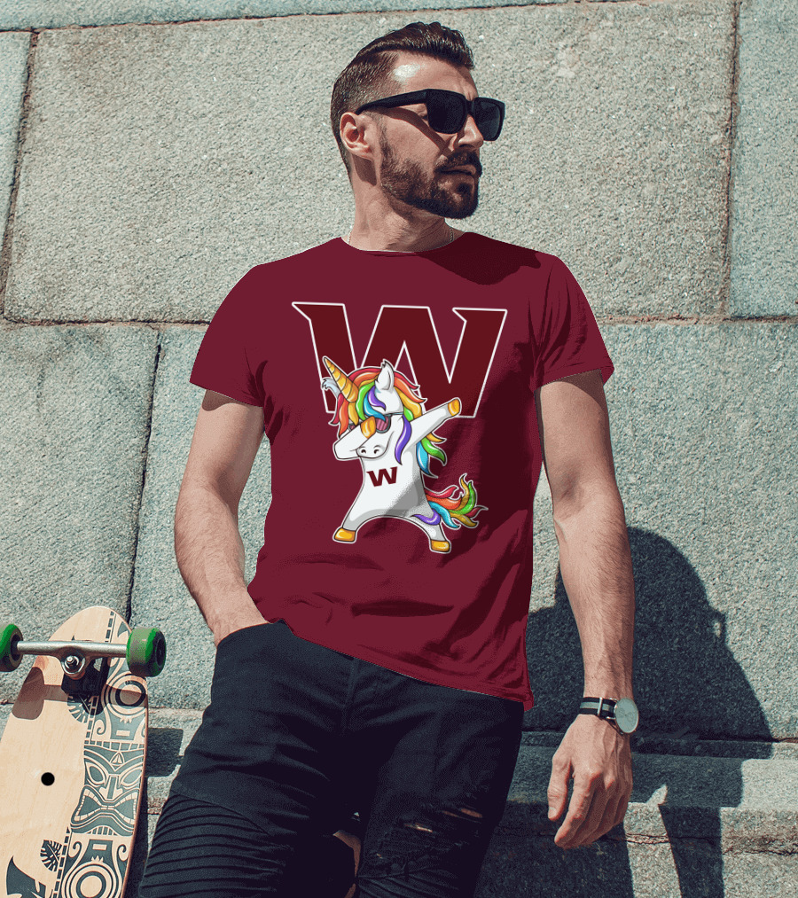 Washington Football Team Unicorn Dabbing W T-Shirt
