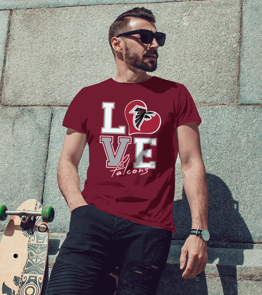 LOVE Atlanta Falcons Heart T-Shirt