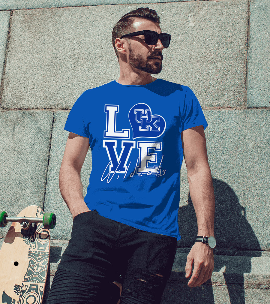 LOVE Kentucky Wildcats UK Heart Wildcats T-Shirt