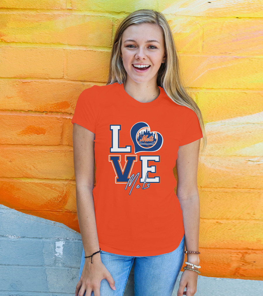 LOVE Mets New York Skyline T-Shirt