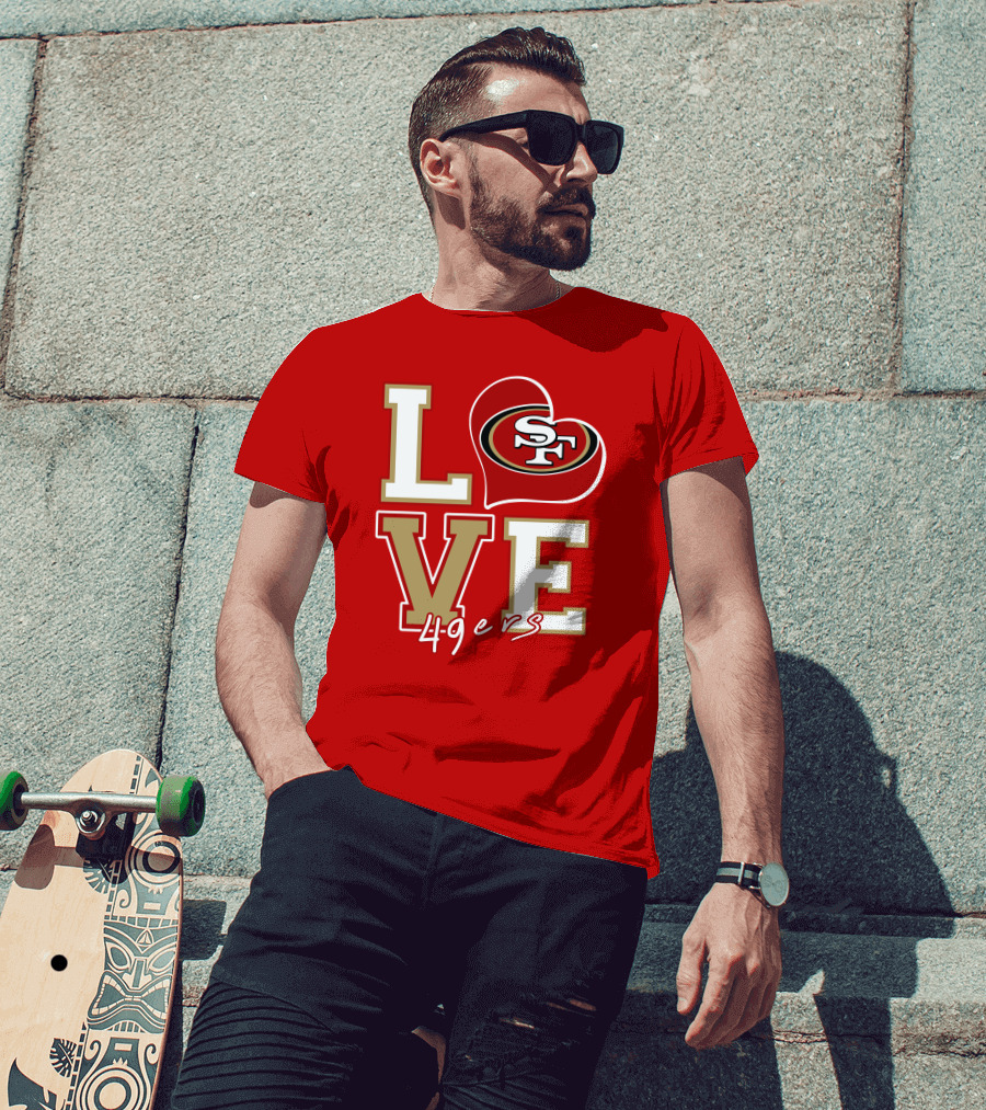 Love San Francisco 49ers Heart Sf 49ers T-Shirt