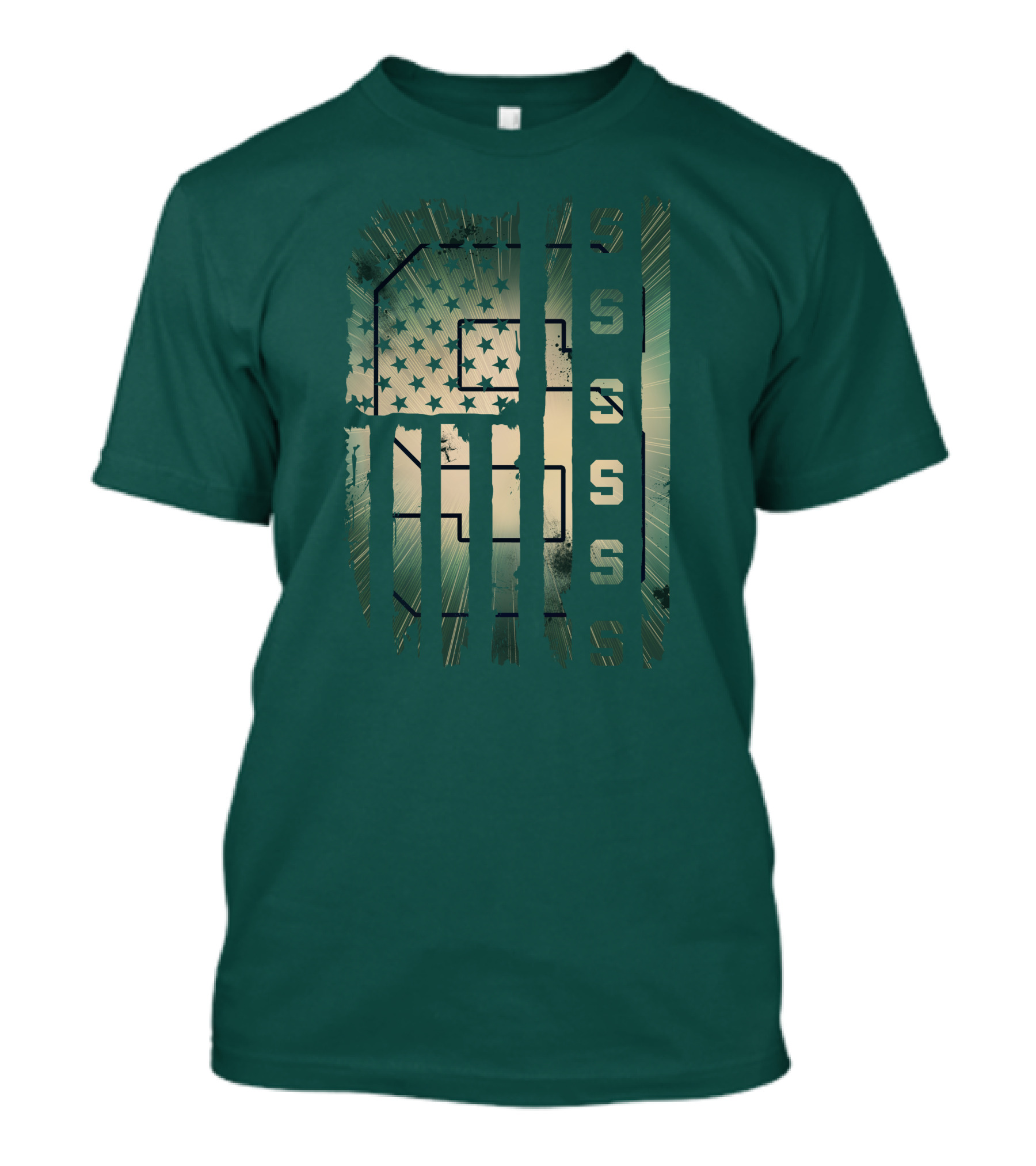 Michigan State Spartans Stars And Stripes S T-Shirt